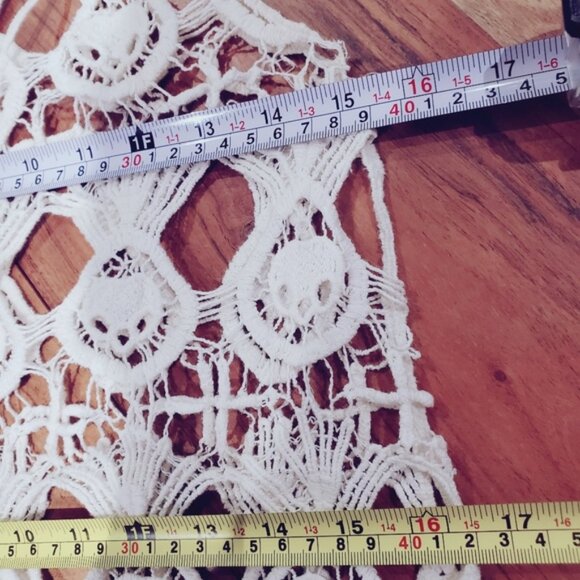 FREE PEOPLE- Boho Pineapple Stitch Crochet Beach Tunic Cover Up - Picture 13 of 14